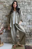 Loom & Thread Pin Tuck Pant Washed Earth /41=